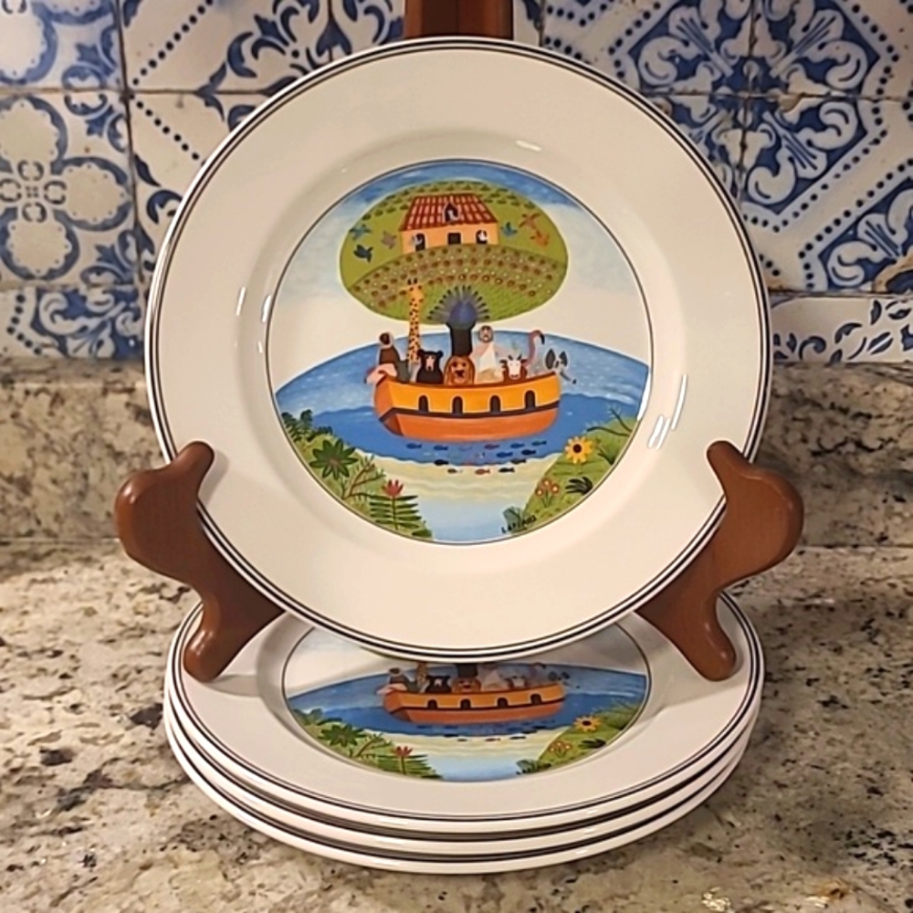 Villeroy & Boch 🔥 set of 4 desert plates NOAH'S ARK
